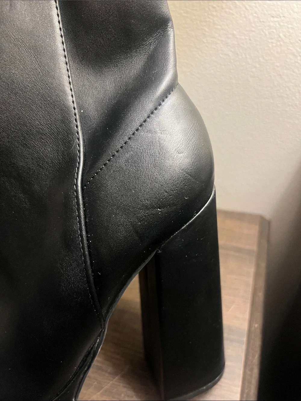 Forever 21 Black Platform Block Heel Ankle Boots